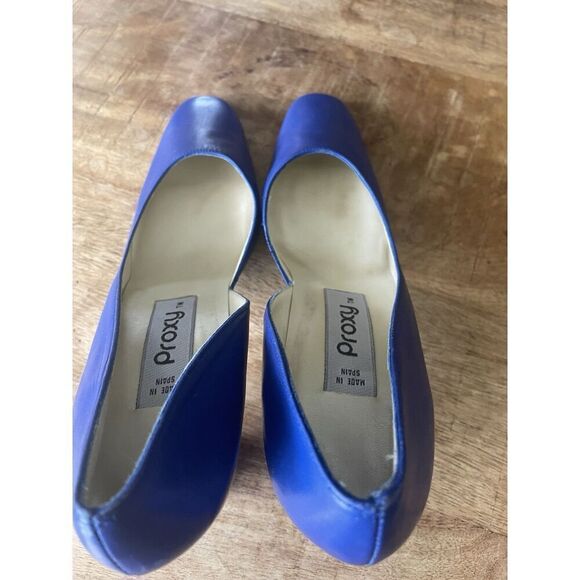 ProXy Vintage LEATHER INSIDE AND OUT Women’s Blue Heels Pumps 8.5 - Picture 5 of 11